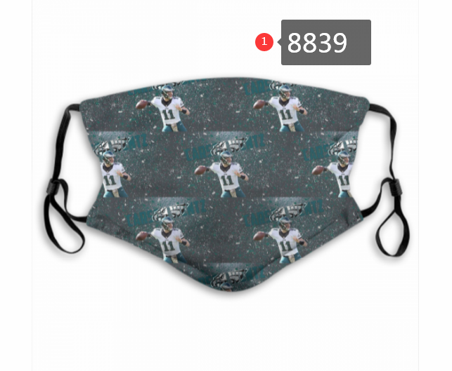 Philadelphia Eagles  #2 Dust mask with filter->nfl dust mask->Sports Accessory